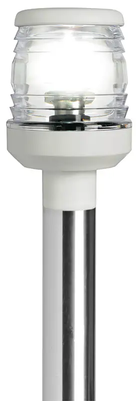 11.130.02 Asta inox abbattibile 60 cm fanale plastica bianca Osculati