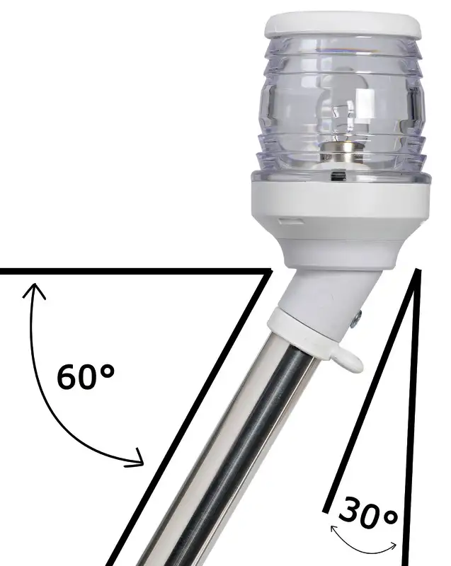 11.140.22 Asta 360° 60 cm in asse fanale bianco Osculati