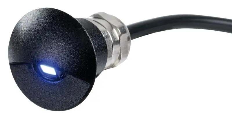 Luce di cortesia luce LED blu corpo nero opaco