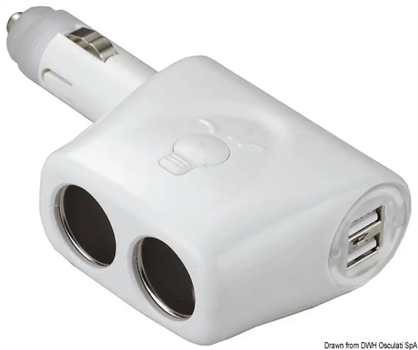 Sdoppiatore di alimentazione + doppio USB