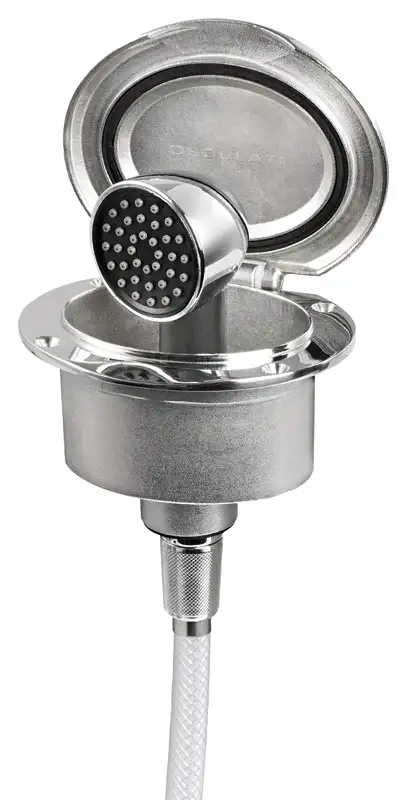 15.305.01 Box Elissa inox con doccia tubo PVC 4 m Osculati