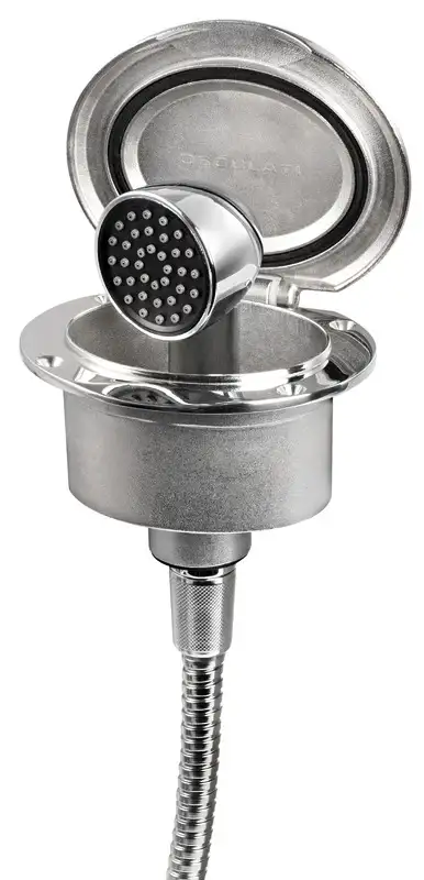 15.305.31 Box Elissa inox con doccia tubo inox 4 m Osculati