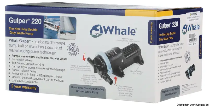 16.155.30 Pompa Whale Gulper 220 12V Retail Osculati