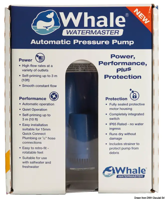 16.700.15 Autoclave Whale Watermaster 11,5 l/min 12 V retail Osculati