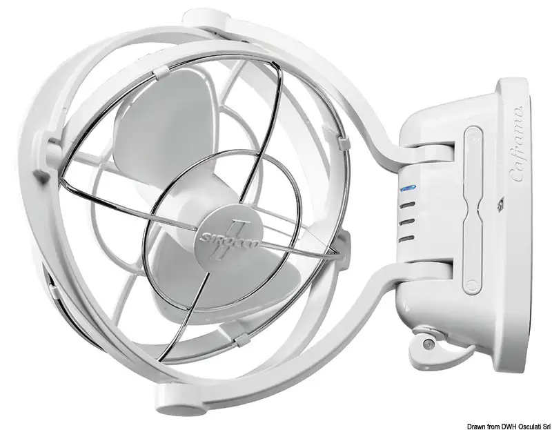16.755.01 Ventilatore Caframo mod. Sirocco II nero 12/24V Osculati