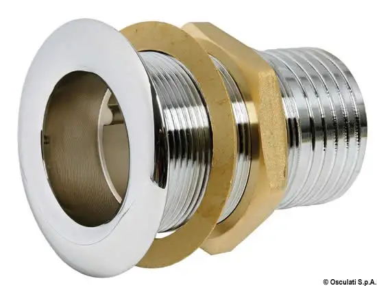 Scarico a mare ottone cromato 3/8" x 15 mm