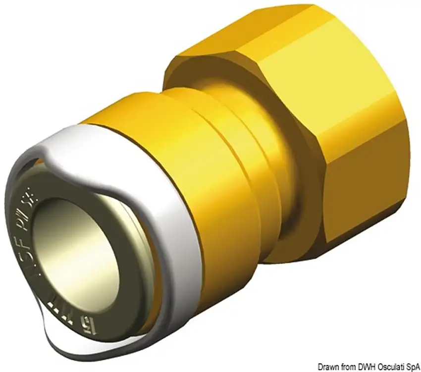 Adattatore WHALE da 1/2" BSP femmina (ottone)