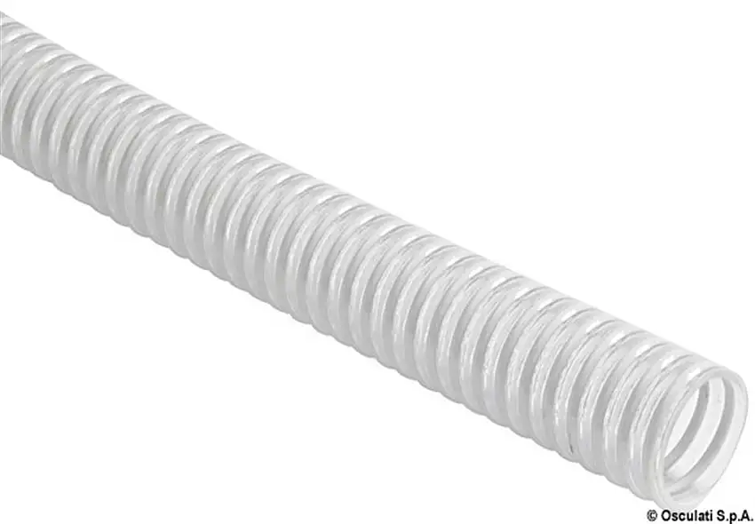 Tubo con spirale in PVC bianco 20 mm