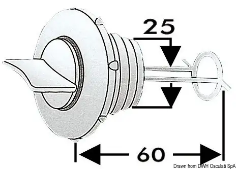 18.346.10 Tappo scarico nylon 25 mm Osculati