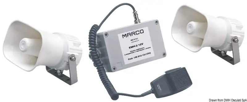 21.428.24 Tromba con fischio 112 dB 24 V a 2 altoparlanti Osculati