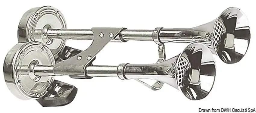 Tromba inox+ABS doppia 12V