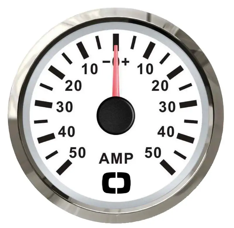 27.322.23 Amperometro con shunt 50 A bianco/lucida Osculati