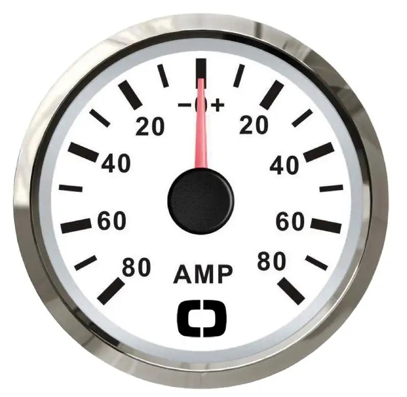 27.322.24 Amperometro con shunt 80 A bianco/lucida Osculati