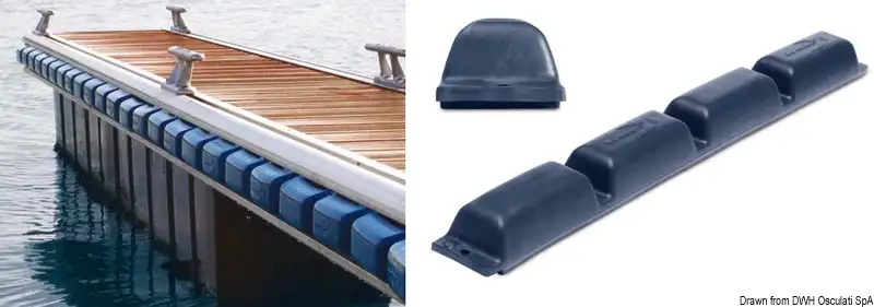 33.519.06 Protezione per pontile 800 mm blu Osculati