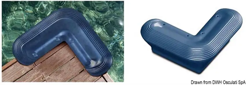 Protezione per pontile 330 mm blu