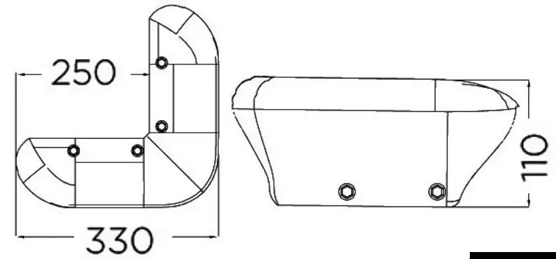 33.519.08 Protezione per pontile 330 mm blu Osculati