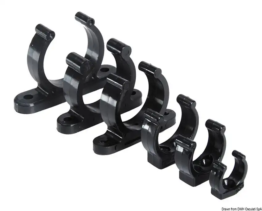 Clip nera plastica pesante 35 mm
