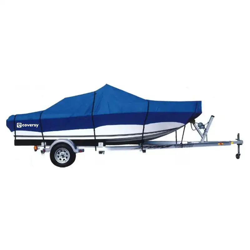 Custodia impermeabile in poliestere 600D per barca a motore - Blu - COVERSY