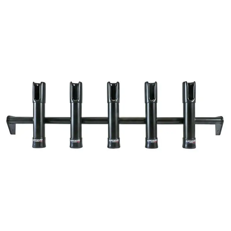PORTACANNA IN ACCIAIO INOX 5 ASTE SU CORRIMANO PER POST PENDENTE "BOLSTER" XL