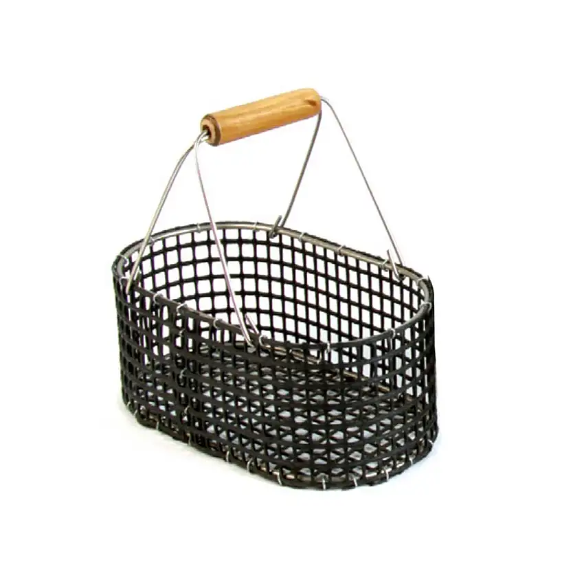 Cestino per molluschi in acciaio inox, rete in PVC