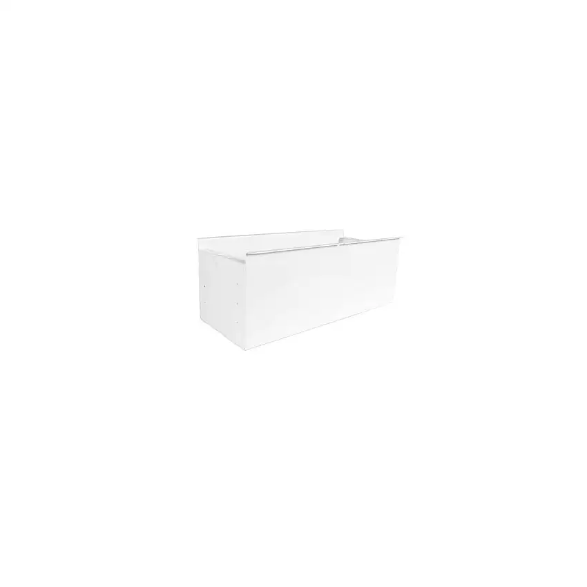 Cestino standard bianco per pali inclinati