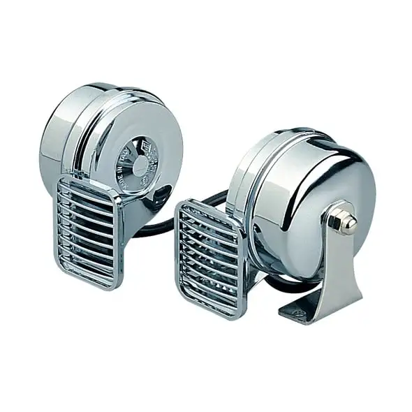 Coppia trombe cromate MT2 12 V.