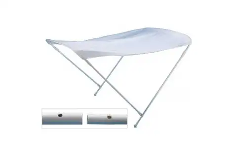 Cappottina Tendalino Parasole in Alluminio Verniciato Bianco Telo Bianco Light