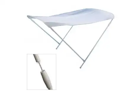 Cappottina Tendalino Parasole in Alluminio Verniciato Bianco Telo Bianco Strong