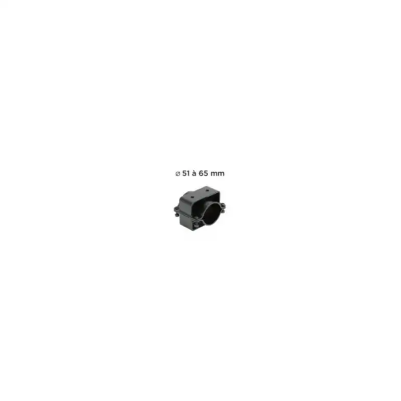 PORTA CANNA DOPPIO IN ACCIAIO INOX NERO PER BALCONE Ø 51-65 MM