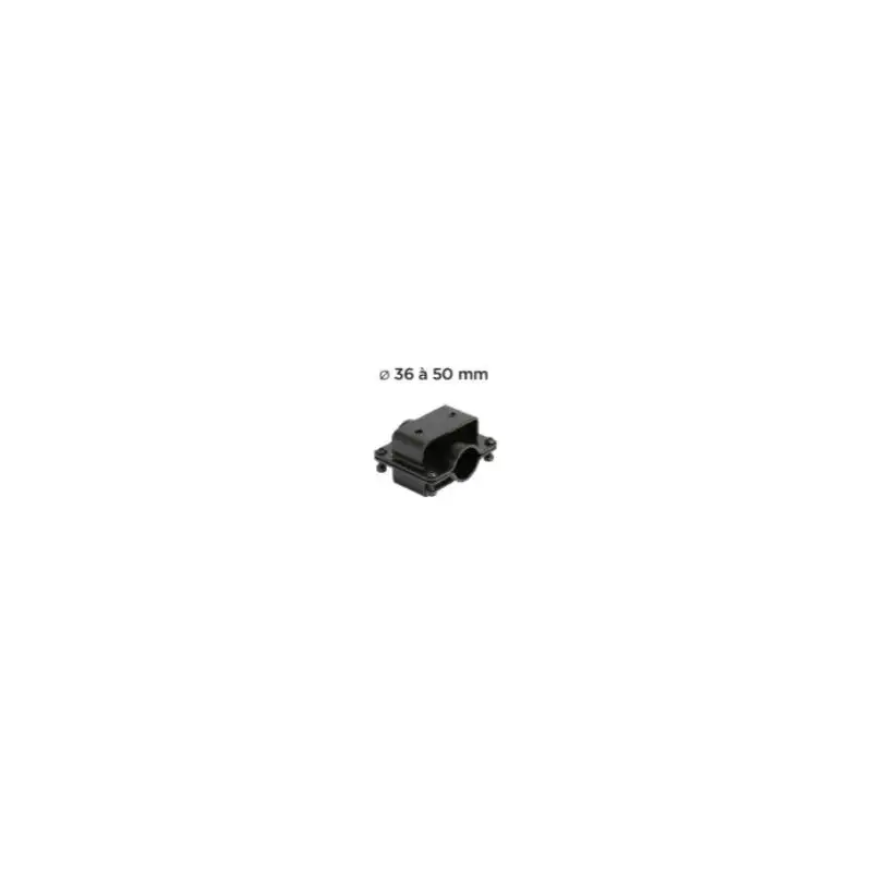 PORTA CANNA DOPPIO IN ACCIAIO INOX NERO PER BALCONE Ø 36-50 MM