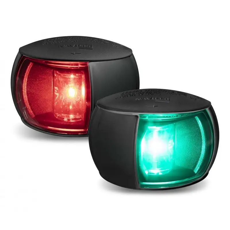 Fanale naviled nero lente trasparente rosso
