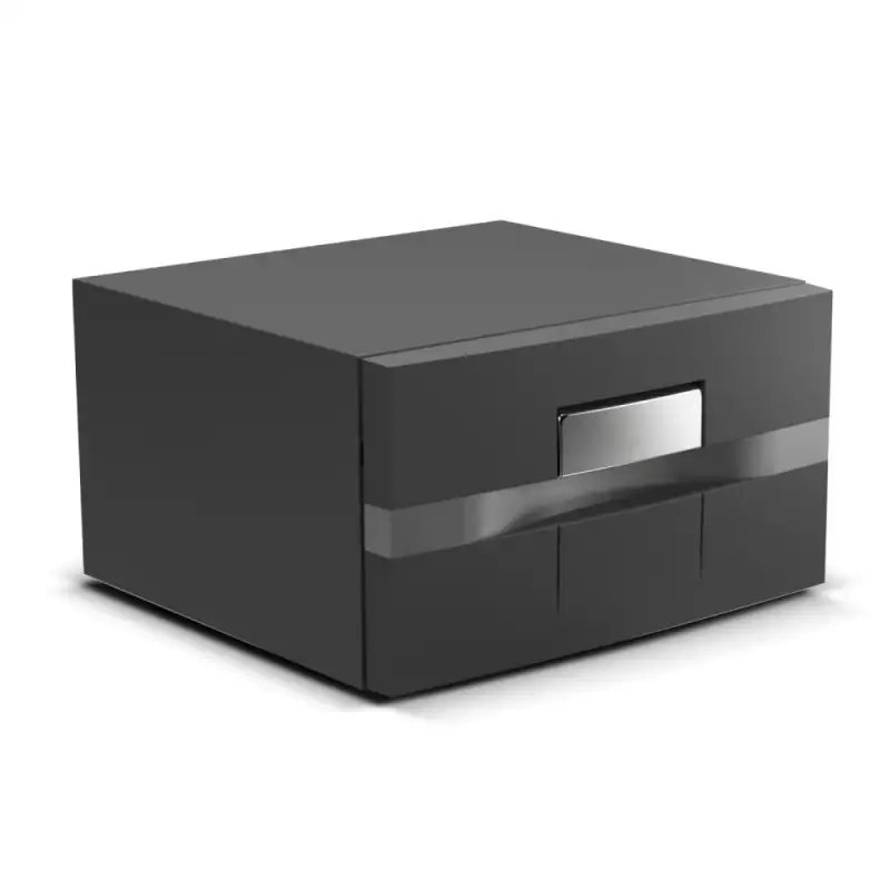 Frigorifero d20 a nero con apertura a cassetto