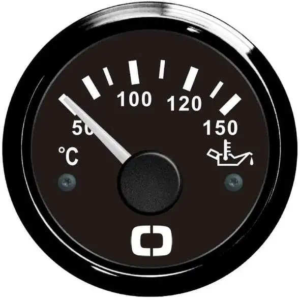 Indicatore temperatura olio 50/150° - Nero/Lunetta Nera