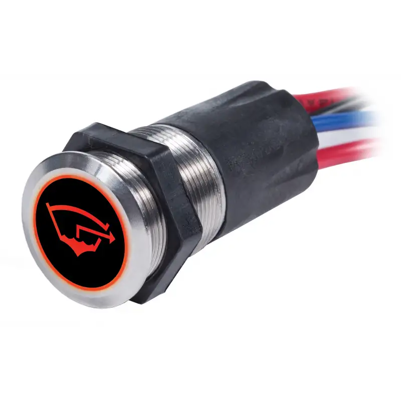 Interruttore a led blu-rosso off-on