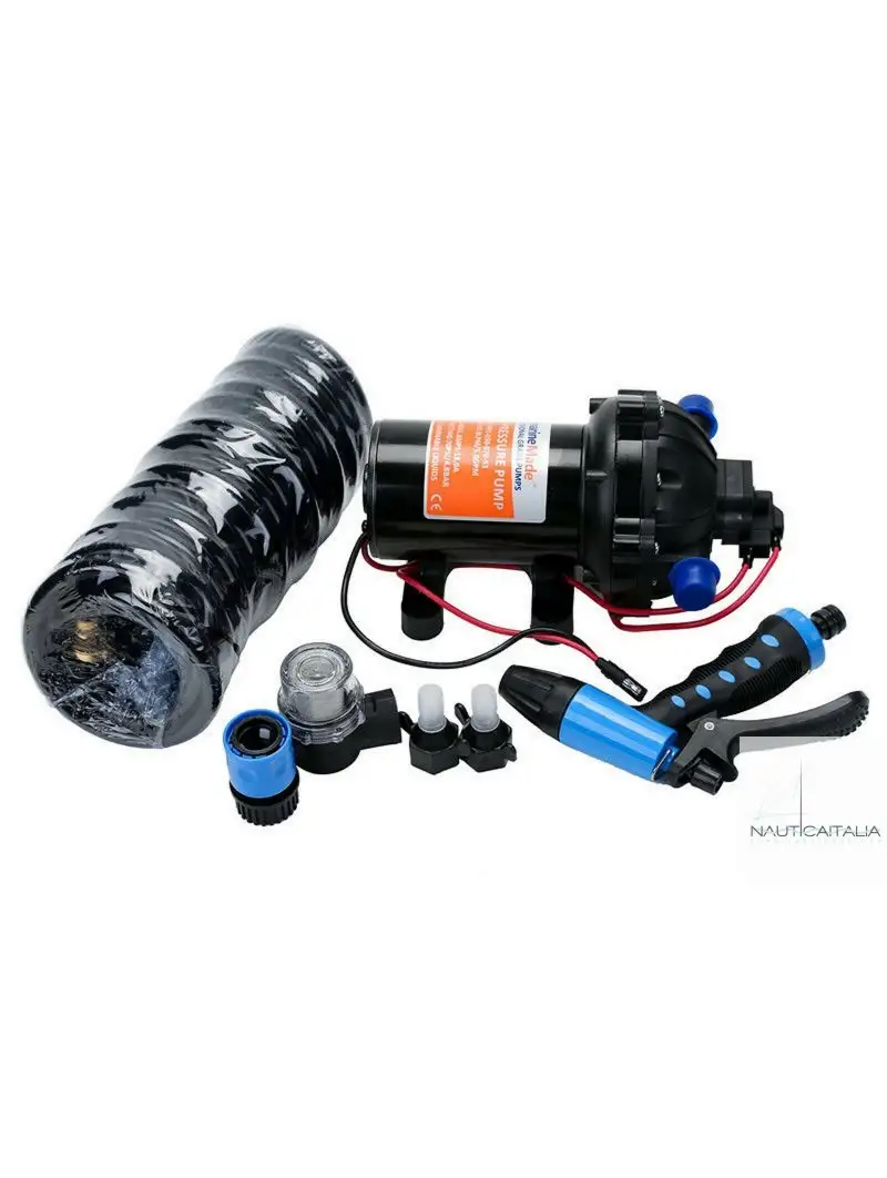 KIT POMPA LAVAGGIO PONTE BARCHE E GOMMONE ALTA PRESSIONE 12 VOLT NAUTICA SEAFLO