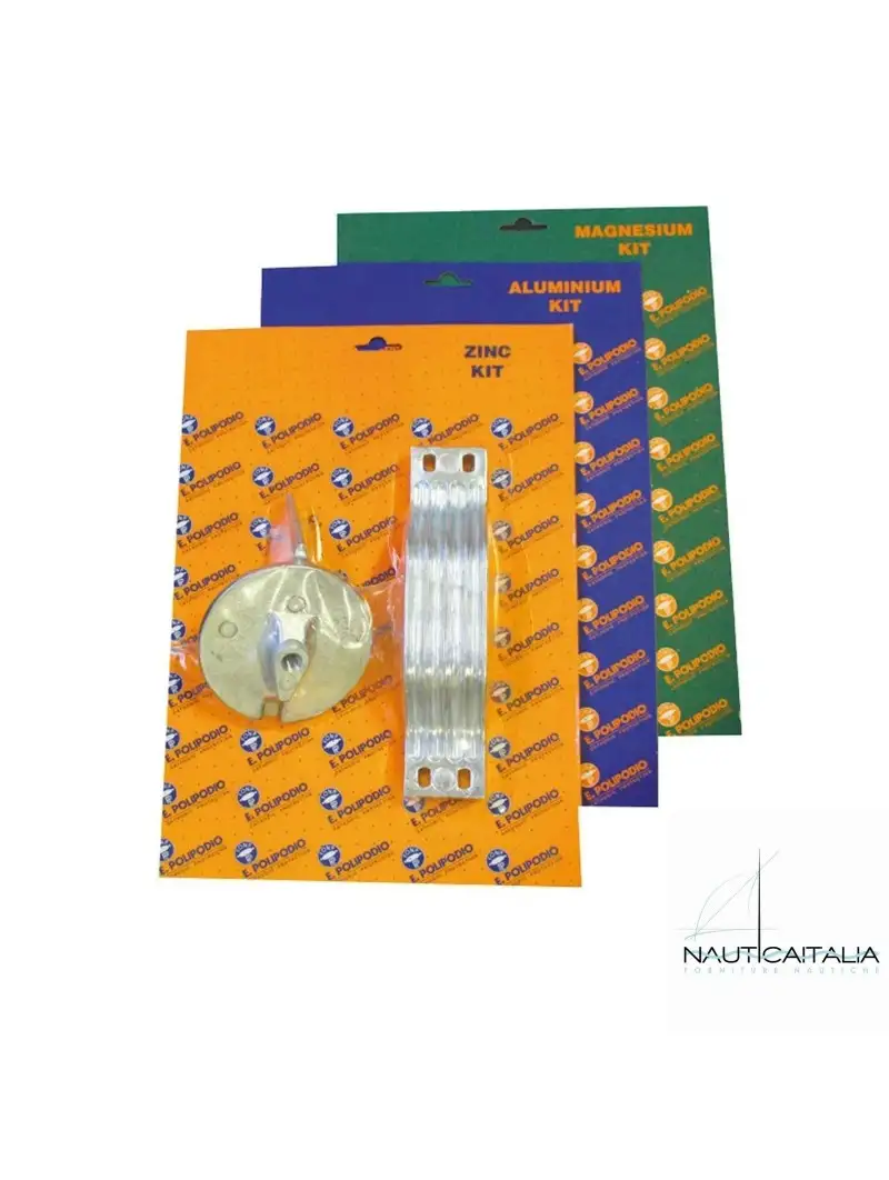 KIT SET ANODI IN ALLUMINIO PER MOTORE FUORIBORDO YAMAHA 200-250 HP - BARRA PINNA