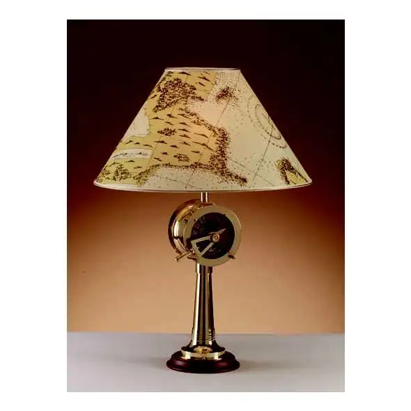 Lampada ottone. Paralume conico pergamena