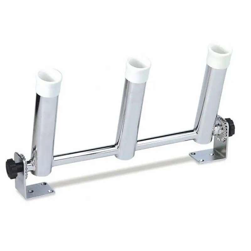 PORTA CANNA IN ACCIAIO INOX 3 CANNE