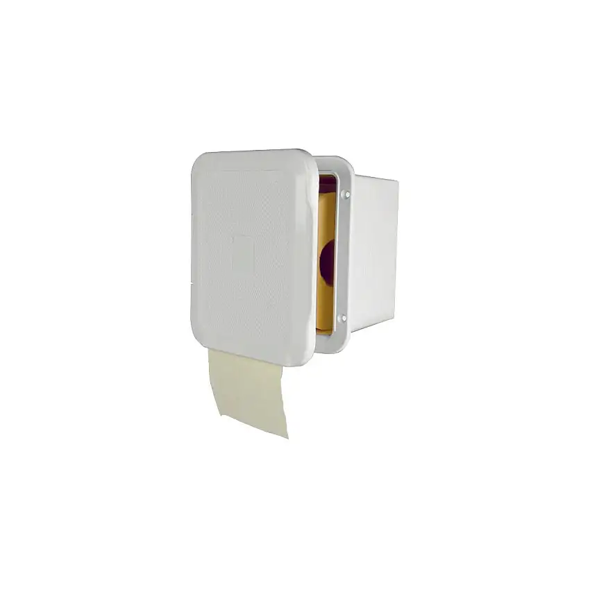 Porta carta igienica con sportello, 160x160 mm, bianco