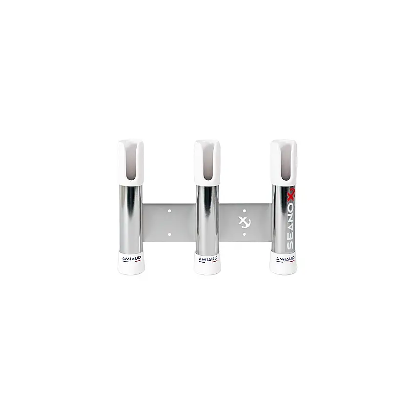 Portacanne in acciaio inox 3 canne