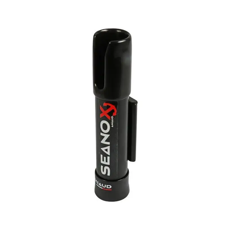 PORTA CANNA RIMOVIBILE IN ACCIAIO INOX NERO FISSAGGIO SCORREVOLE INFERIORE APERTO