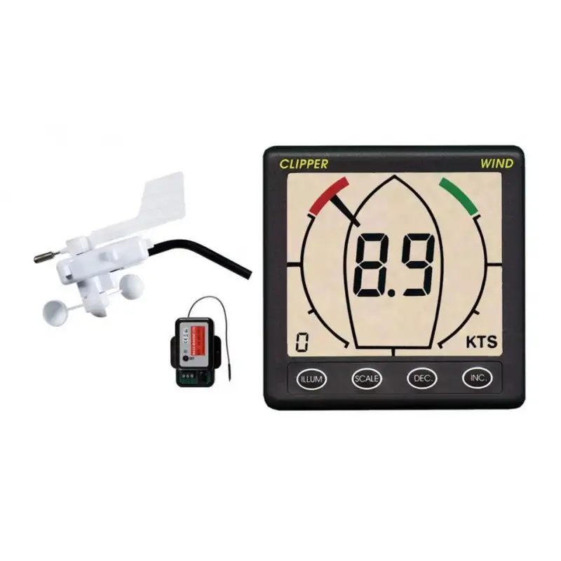 Segnavento anemometro Nasa CLIPPER senza fili con databox