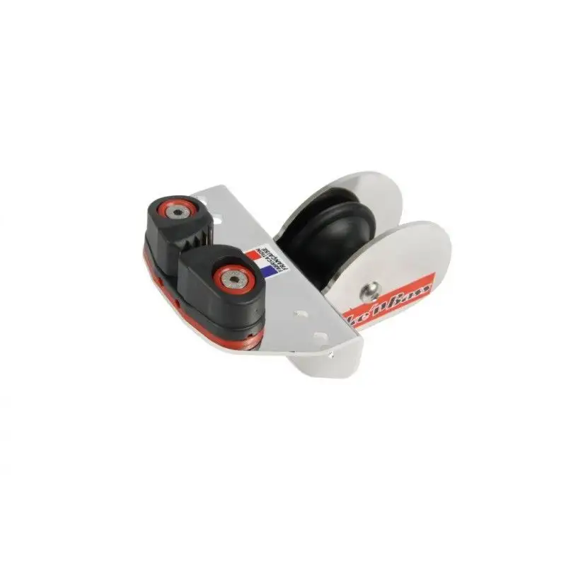 SUPPORTO PULEGGIA IN ACCIAIO INOX + MORSETTO A GOMITO APERTO