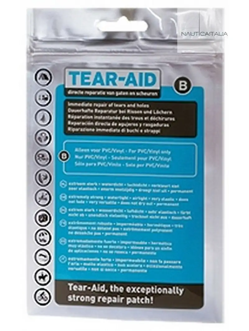 TEAR AID TIPO B - KIT RIPARAZIONE GOMMONI PVC E TESSUTI SKY VINILE