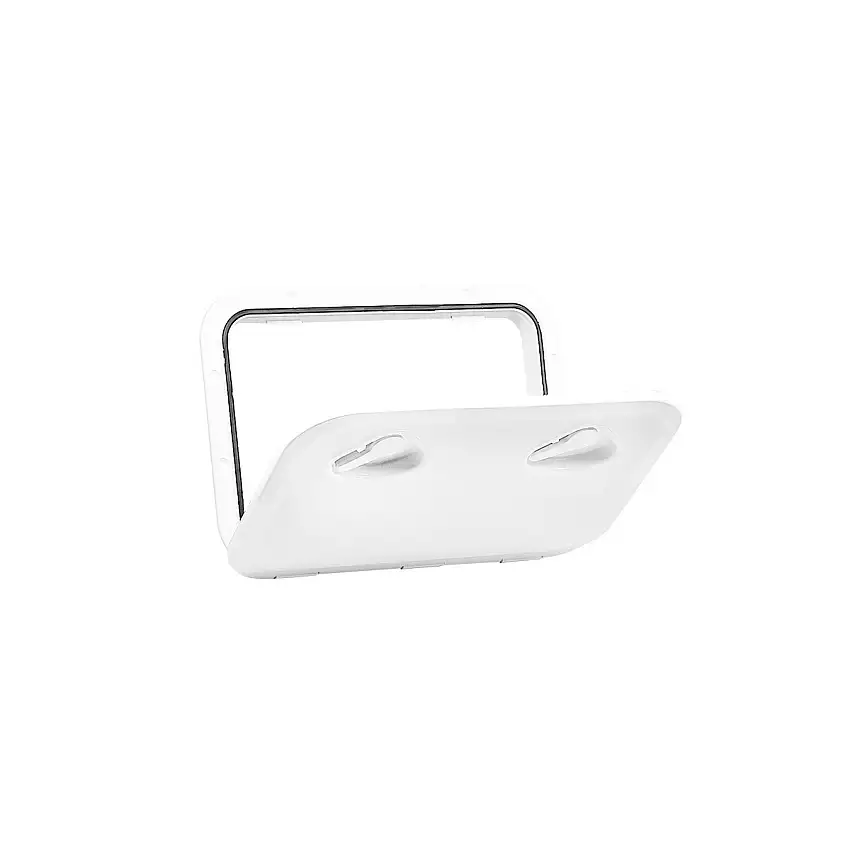 TOP LINE Boccaporto con serratura, bianco, 315x440 mm