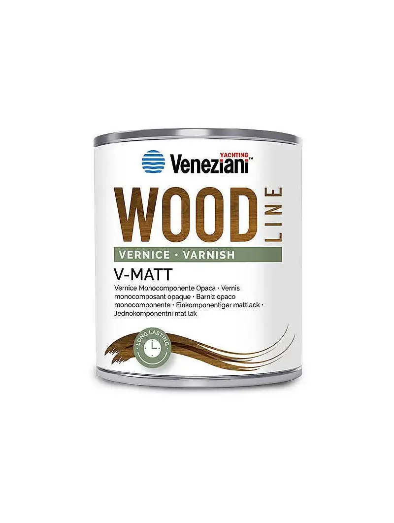 Veneziani V-Matt Vernice Opaca per Legno – Monocomponente Trasparente 0,75 L