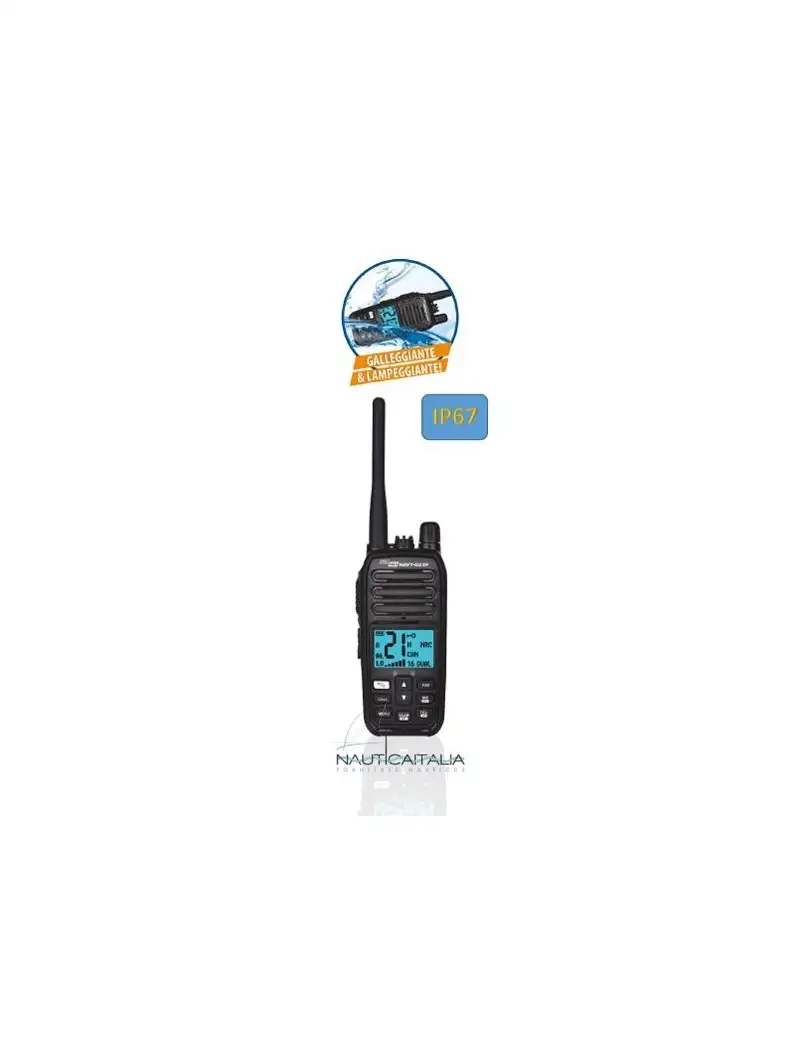 POLMAR NAVY-022F – VHF Nautico Portatile Galleggiante IP67 | Ricetrasmittente Marino Omologato