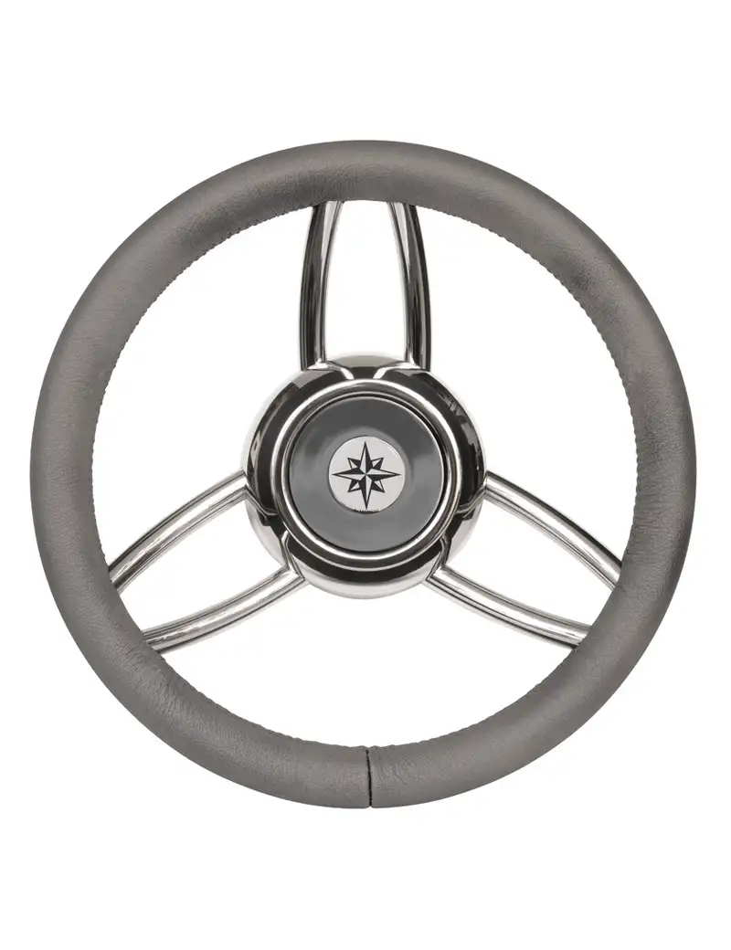Volante Bliz Grigio Poliuretano Morbido 350mm