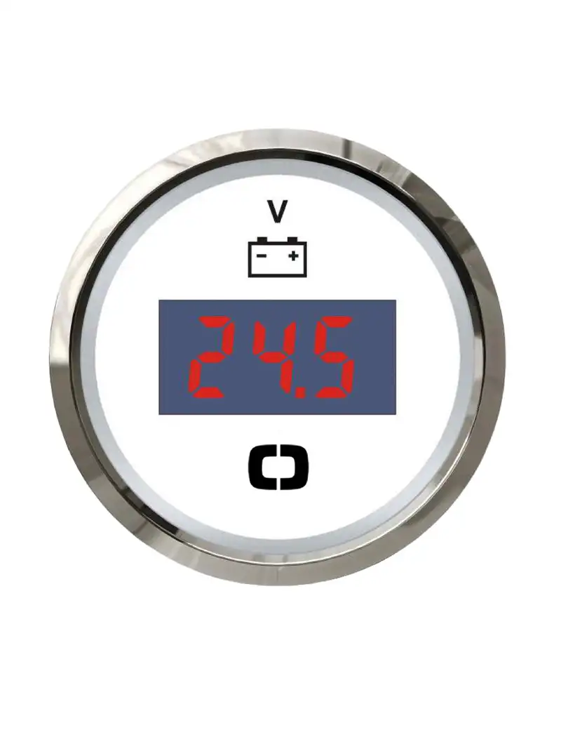 Voltometro Digitale 18/32V Inox Bianco Osculati